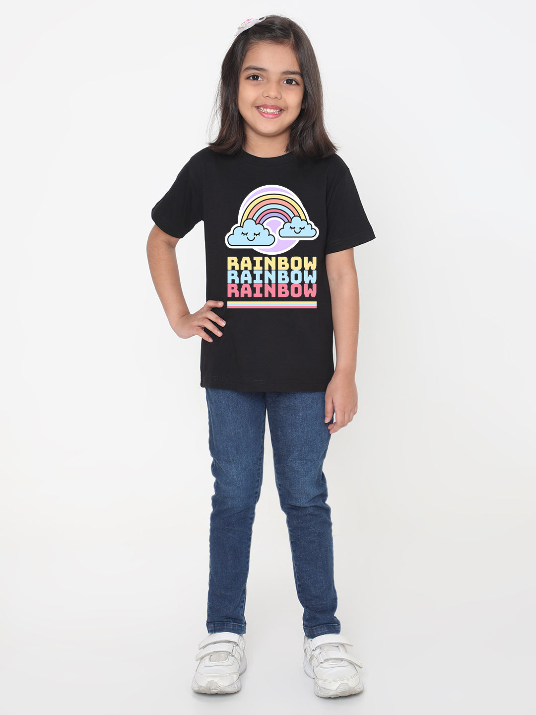 Rainbow Printed T-shirt for Kids Girls