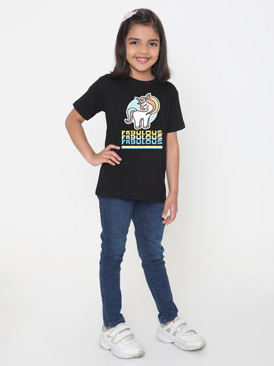Kids Fabulous Unicorn T-Shirt for Girls