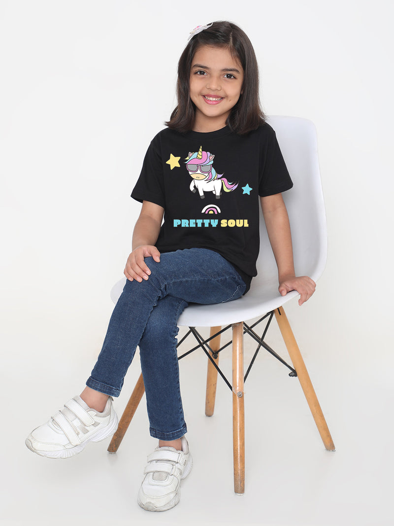 Kids Pretty Soul Unicorn T-shirt for Girls