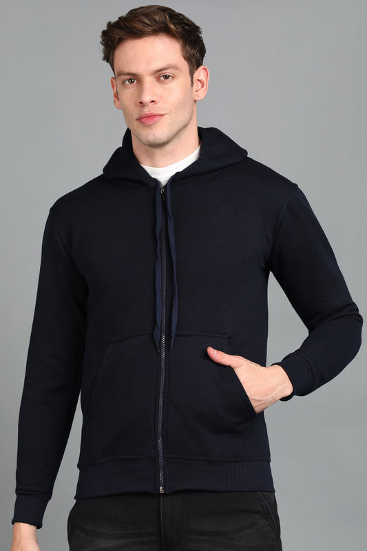 Men’s Plain Comfortable & Stylish Zipper Hooded Hoodie Sweatshirt