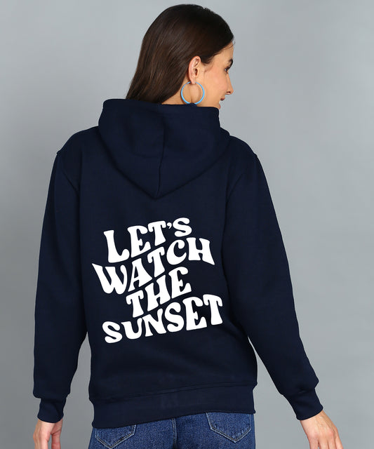 Back Printed Women's Cotton Full Zipper Sweatshirt Hoodies with Kangaroo Pocket Winter Wear Hooded Neck Sweatshirt