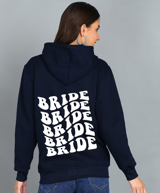 Back Printed Women's Cotton Full Zipper Sweatshirt Hoodies with Kangaroo Pocket Winter Wear Hooded Neck Sweatshirt