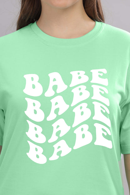 Babe Oversized Baggy Loose Fit T-Shirt