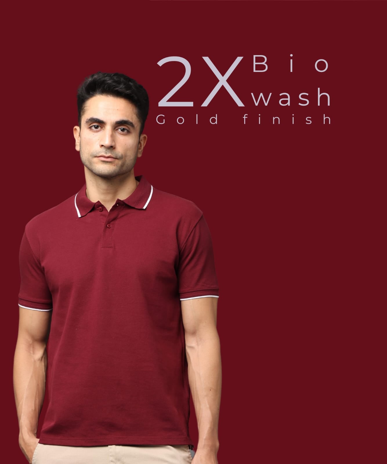 Men French Wine Premium Tipping Polo T-shirt