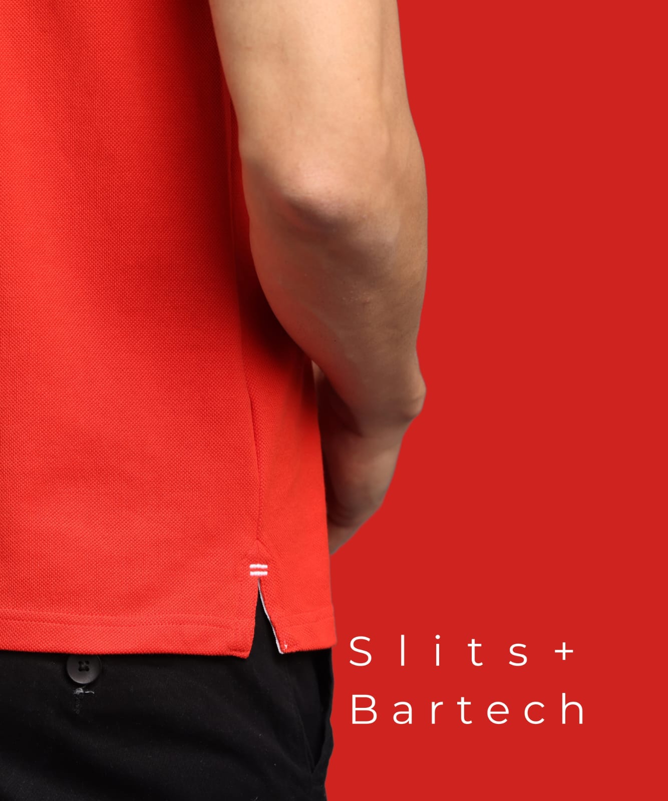 Men Red Premium Tipping Polo T-shirt