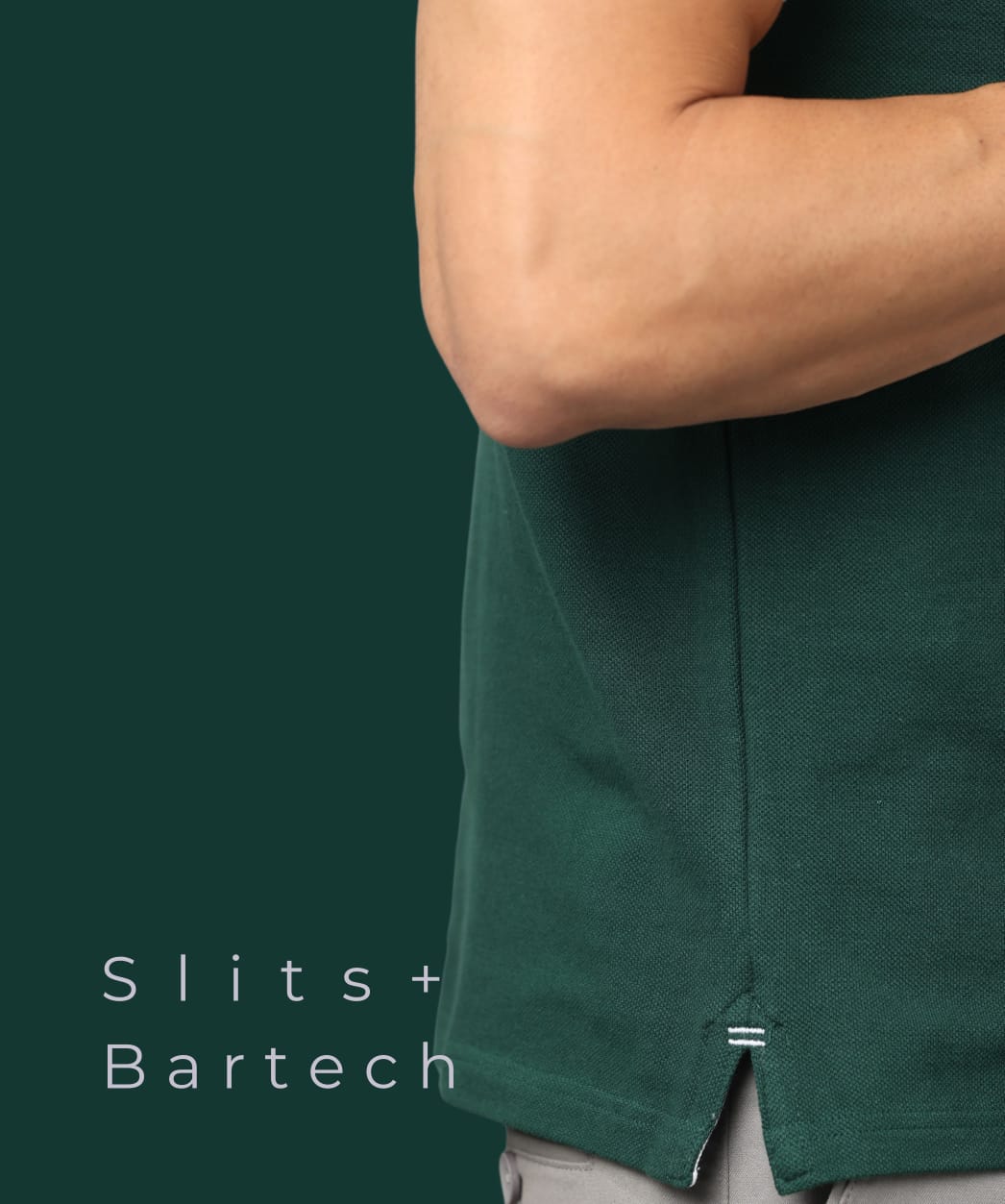 Men Bottle Green Premium Tipping Polo T-shirt