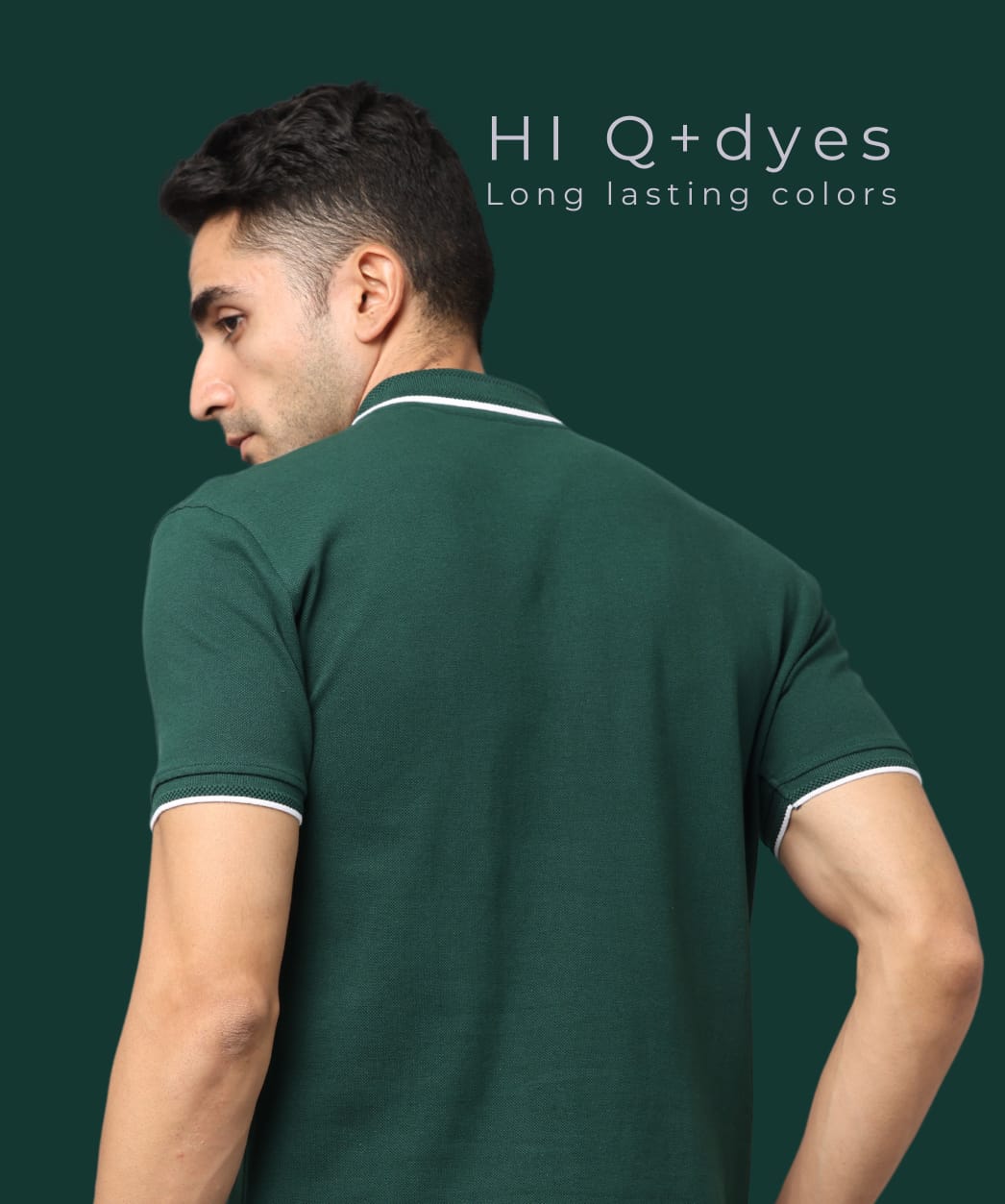 Men Bottle Green Premium Tipping Polo T-shirt