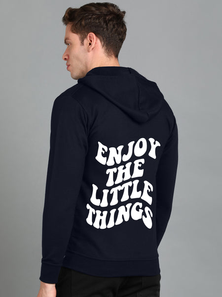 Enjoy the Little Things Men's Zipper Hooded Hoodie