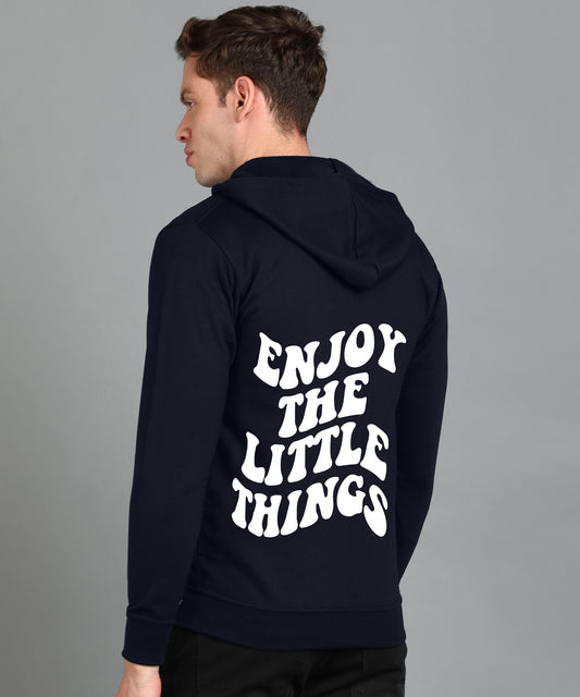 Enjoy the Little Things Men's Zipper Hooded Hoodie