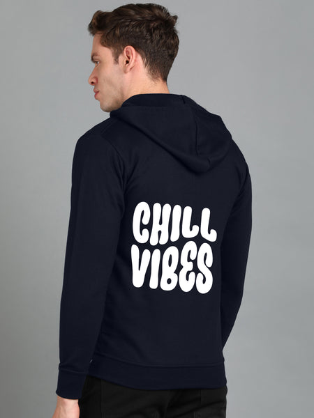 Chill Vibes Men’s Relaxed Fit Zipper Hooded Hoodie