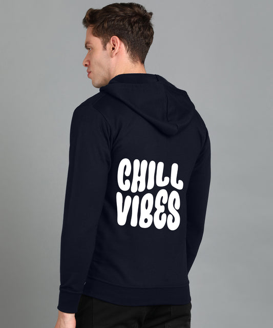 Chill Vibes Men’s Relaxed Fit Zipper Hooded Hoodie