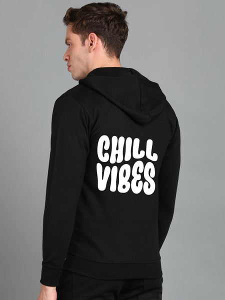Chill Vibes Men’s Relaxed Fit Zipper Hooded Hoodie