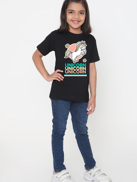 Unicorn Girls Printed T-shirt
