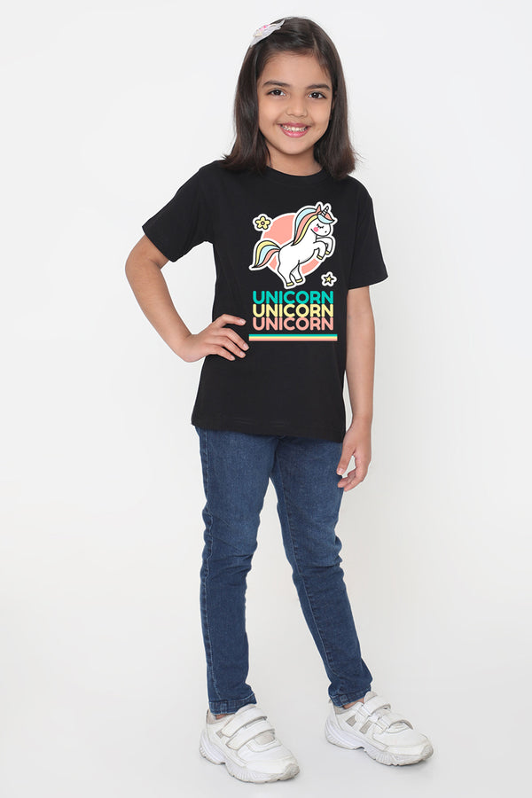 Unicorn Girls Printed T-shirt
