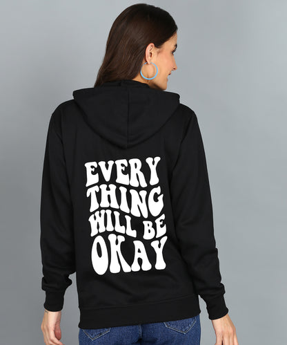 Everything Will Be Okay Women’s Zipper Cozy & Stylish Hoodie