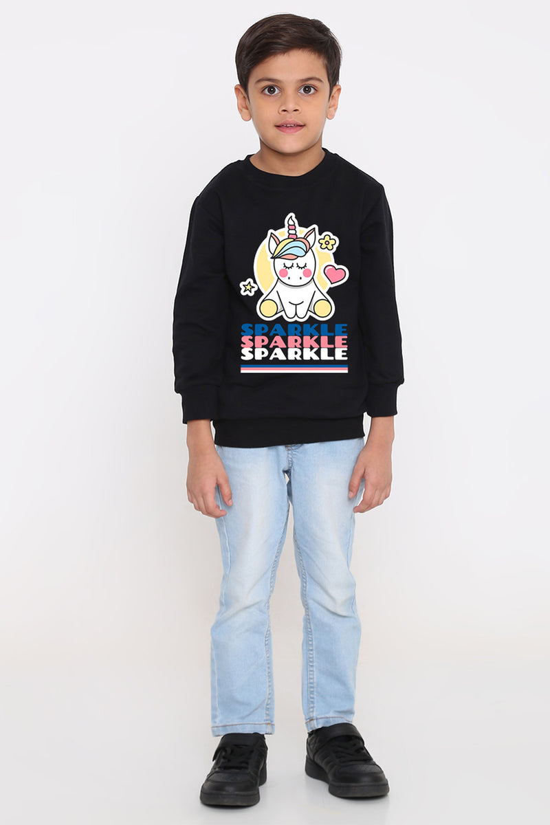 Kids' Boys Sparkle Unicorn Graphic Sweatshirt