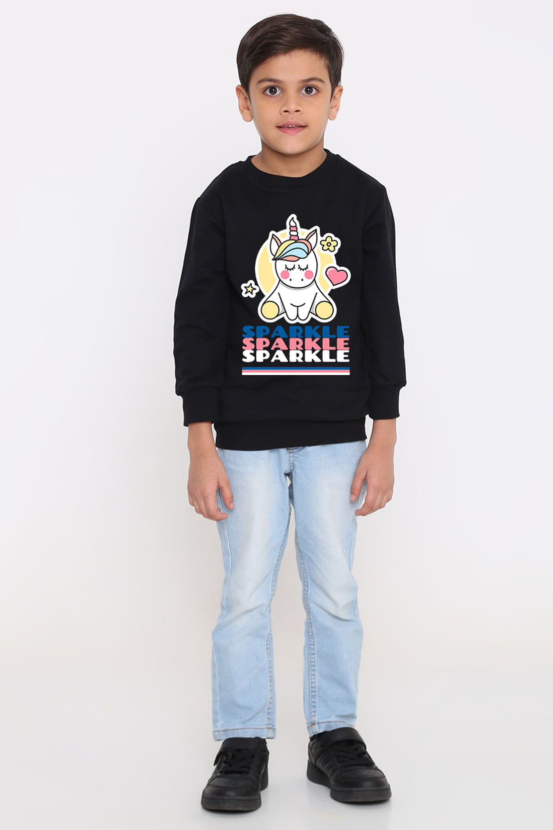 Kids' Boys Sparkle Unicorn Graphic Sweatshirt
