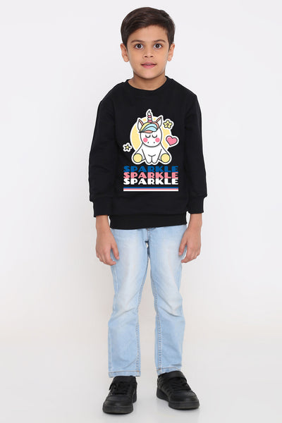 Kids' Boys Sparkle Unicorn Graphic Sweatshirt