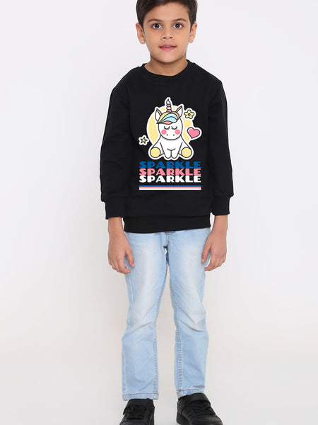 Kids' Boys Sparkle Unicorn Graphic Sweatshirt