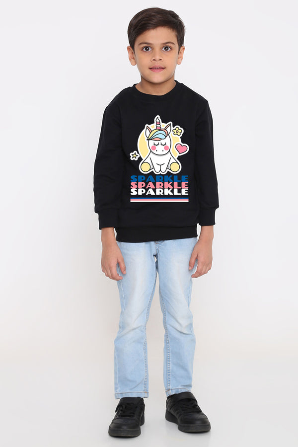 Kids' Boys Sparkle Unicorn Graphic Sweatshirt