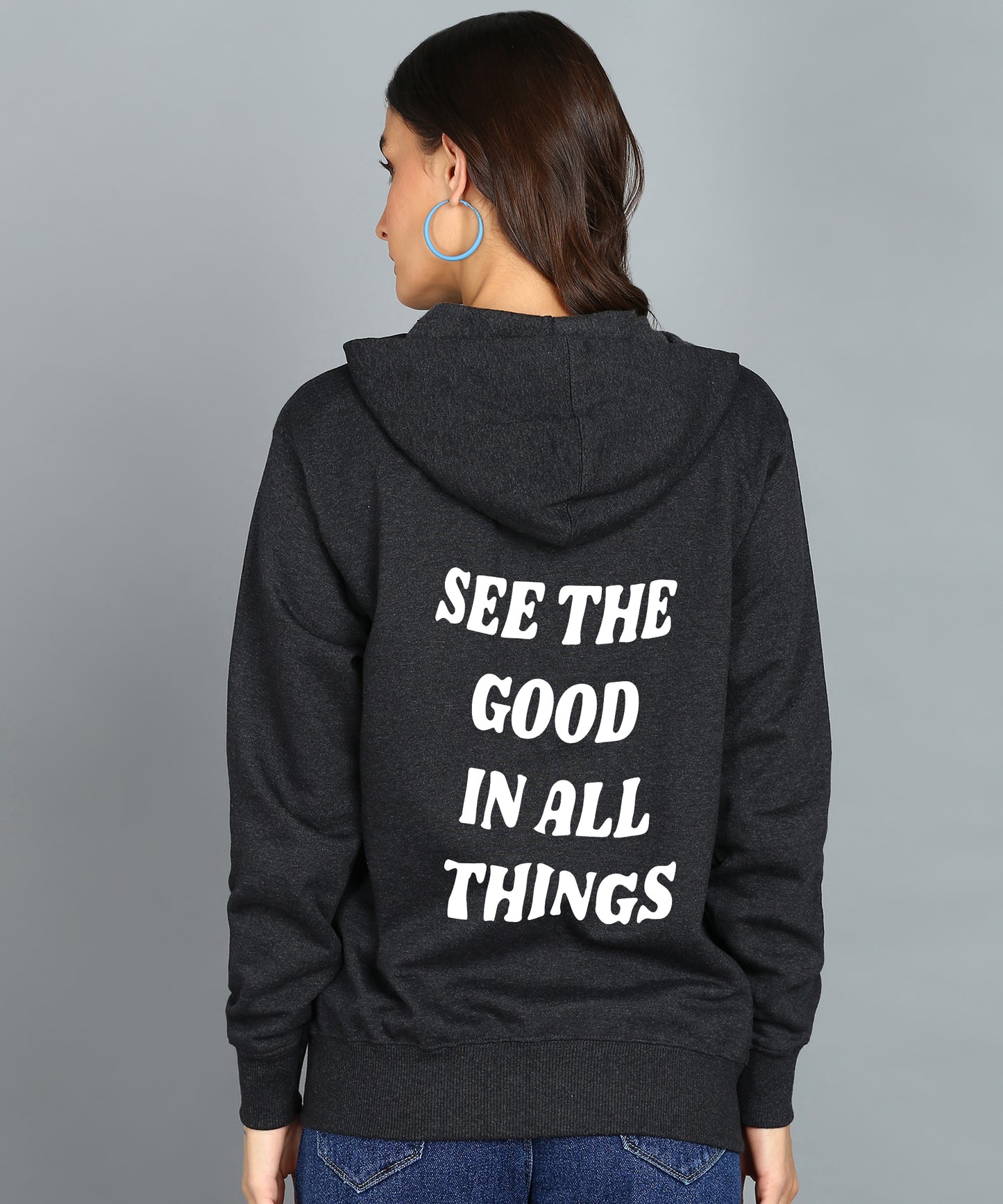 See the Good in All Things Zipper Hoodie for Women