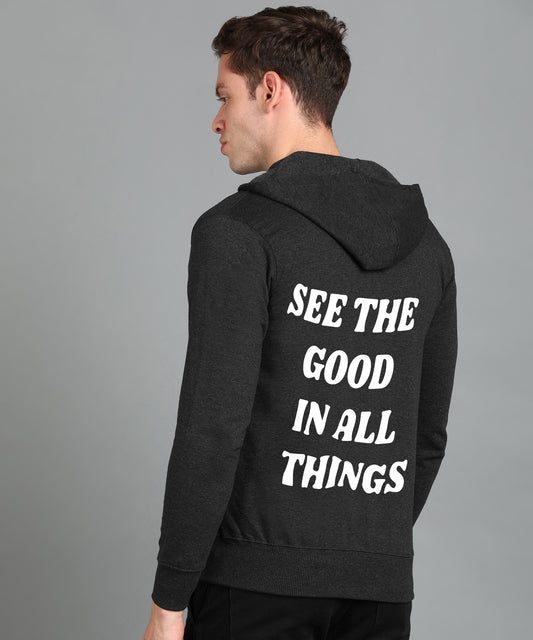 See the Good in All Things Men's Zipper Hooded Hoodie | Comfortable & Stylish