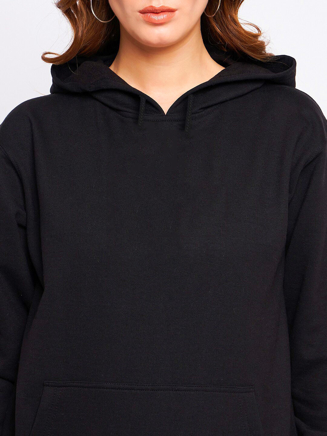 Women Plain Solid Pullover Hooded Hoodie Sweatshirt with 2 Kangaroo Pockets