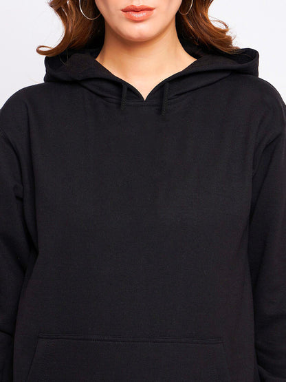 Women Plain Solid Pullover Hooded Hoodie Sweatshirt with 2 Kangaroo Pockets