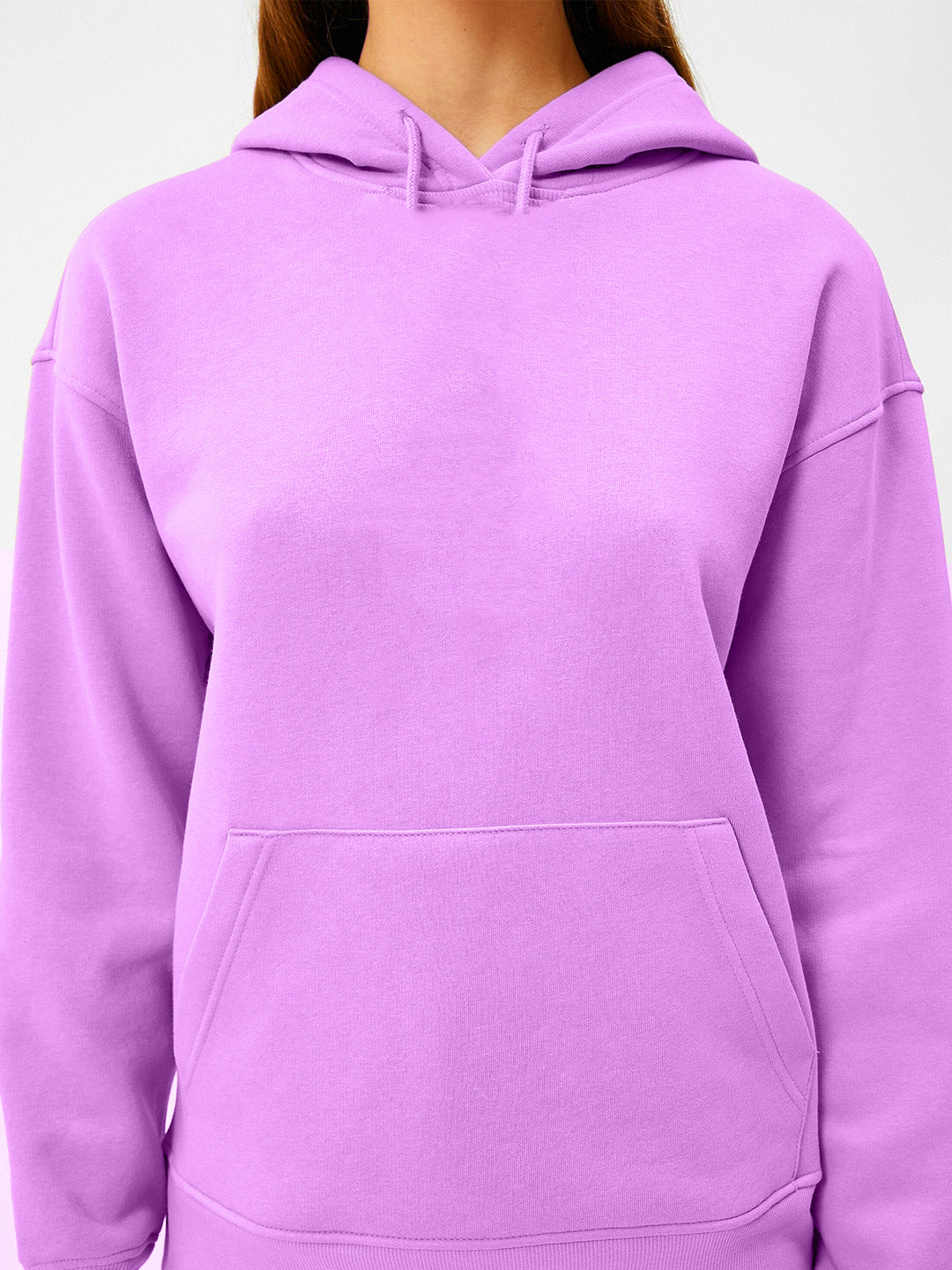 Women Plain Solid Pullover Hooded Hoodie Sweatshirt with 2 Kangaroo Pockets