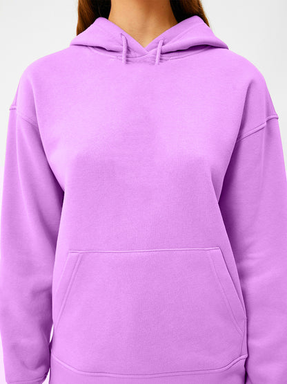 Women Plain Solid Pullover Hooded Hoodie Sweatshirt with 2 Kangaroo Pockets