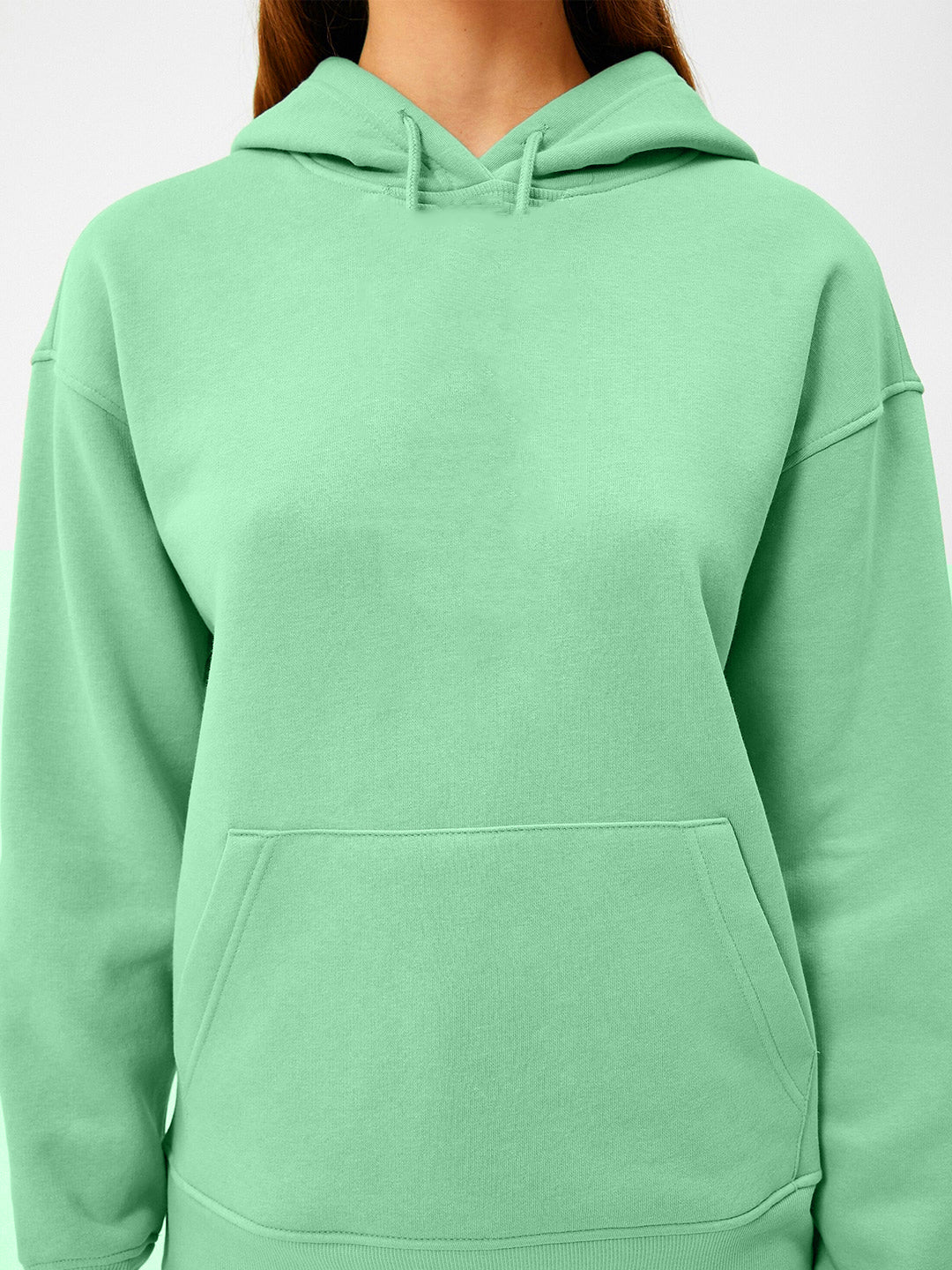 Women Plain Solid Pullover Hooded Hoodie Sweatshirt with 2 Kangaroo Pockets