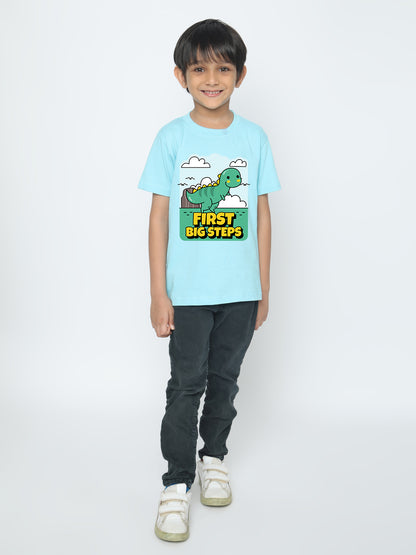 Kids Boys Dinosaur First Big Steps T-Shirt | Fun & Stylish Tee