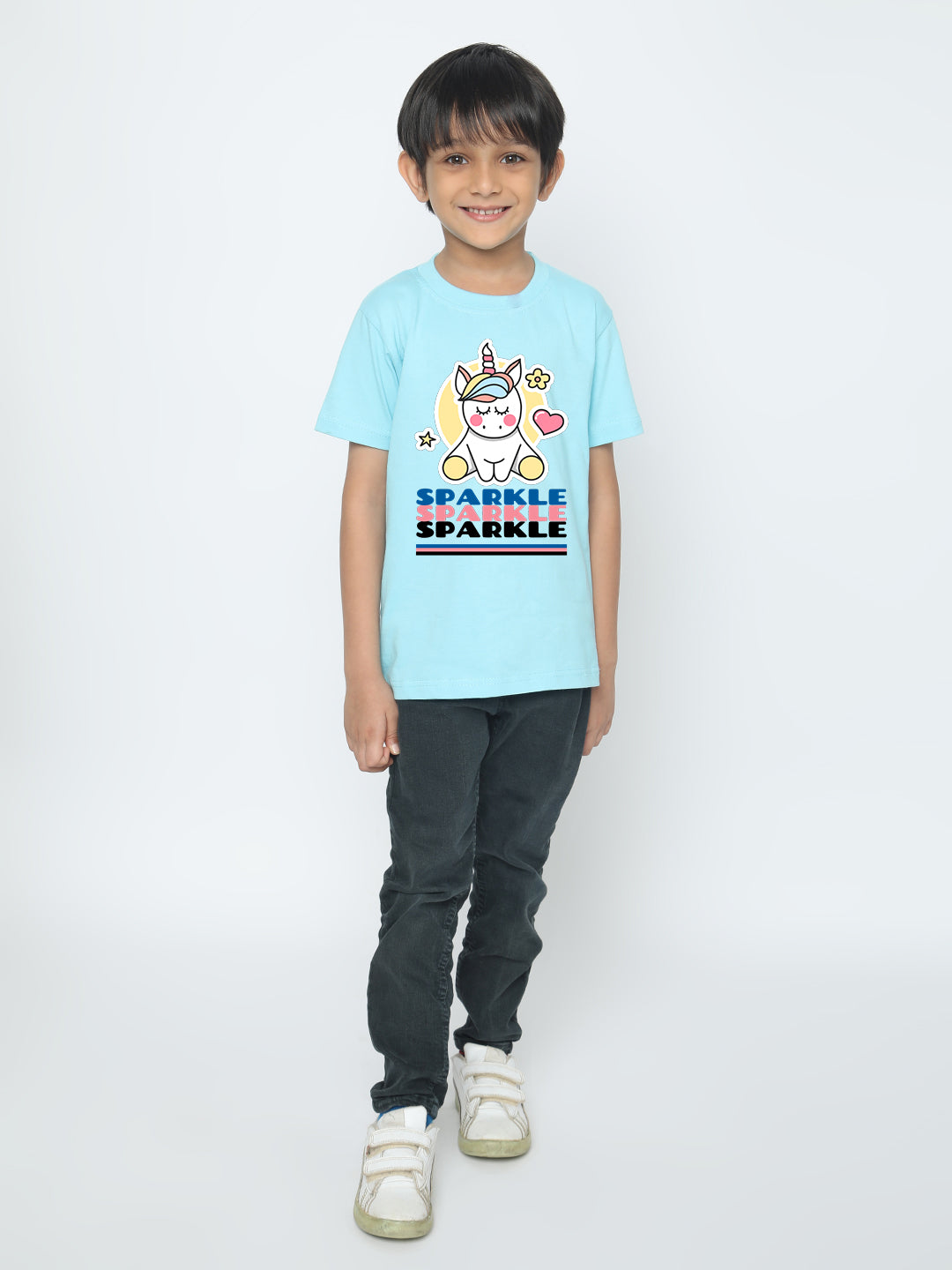 Kids Boys Unicorn Sparkle T-Shirt