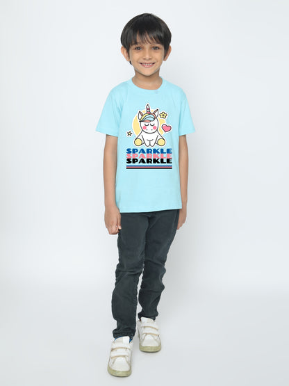 Kids Boys Unicorn Sparkle T-Shirt