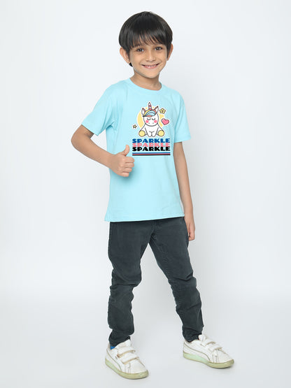 Kids Boys Unicorn Sparkle T-Shirt