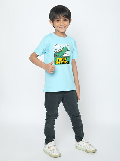 Kids Boys Dinosaur First Big Steps T-Shirt | Fun & Stylish Tee