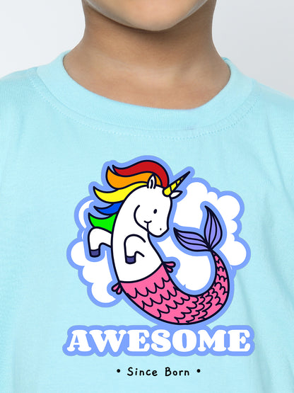 Kids Boys' Awesome Mermicorn T-Shirt | Fun & Comfortable