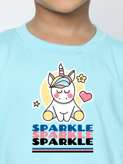 Kids Boys Unicorn Sparkle T-Shirt