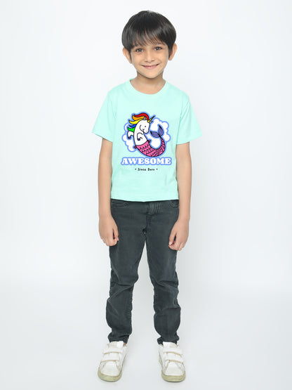 Kids Boys' Awesome Mermicorn T-Shirt | Fun & Comfortable