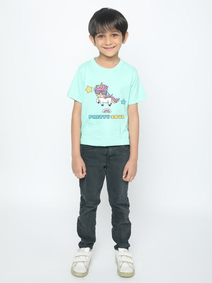 Kids' Boys Unicorn Pretty Soul T-Shirt