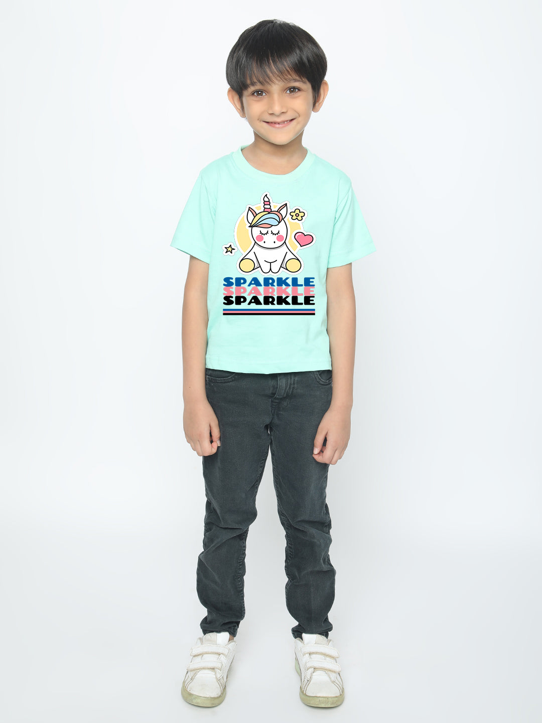 Kids Boys Unicorn Sparkle T-Shirt