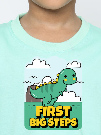 Kids Boys Dinosaur First Big Steps T-Shirt | Fun & Stylish Tee