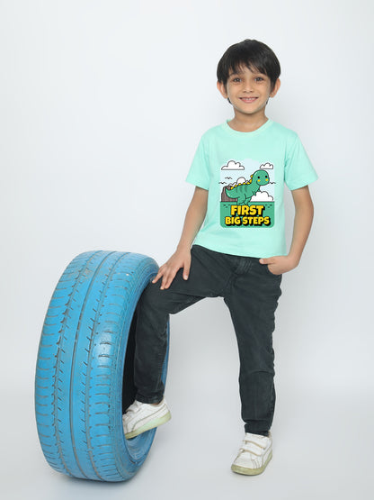 Kids Boys Dinosaur First Big Steps T-Shirt | Fun & Stylish Tee