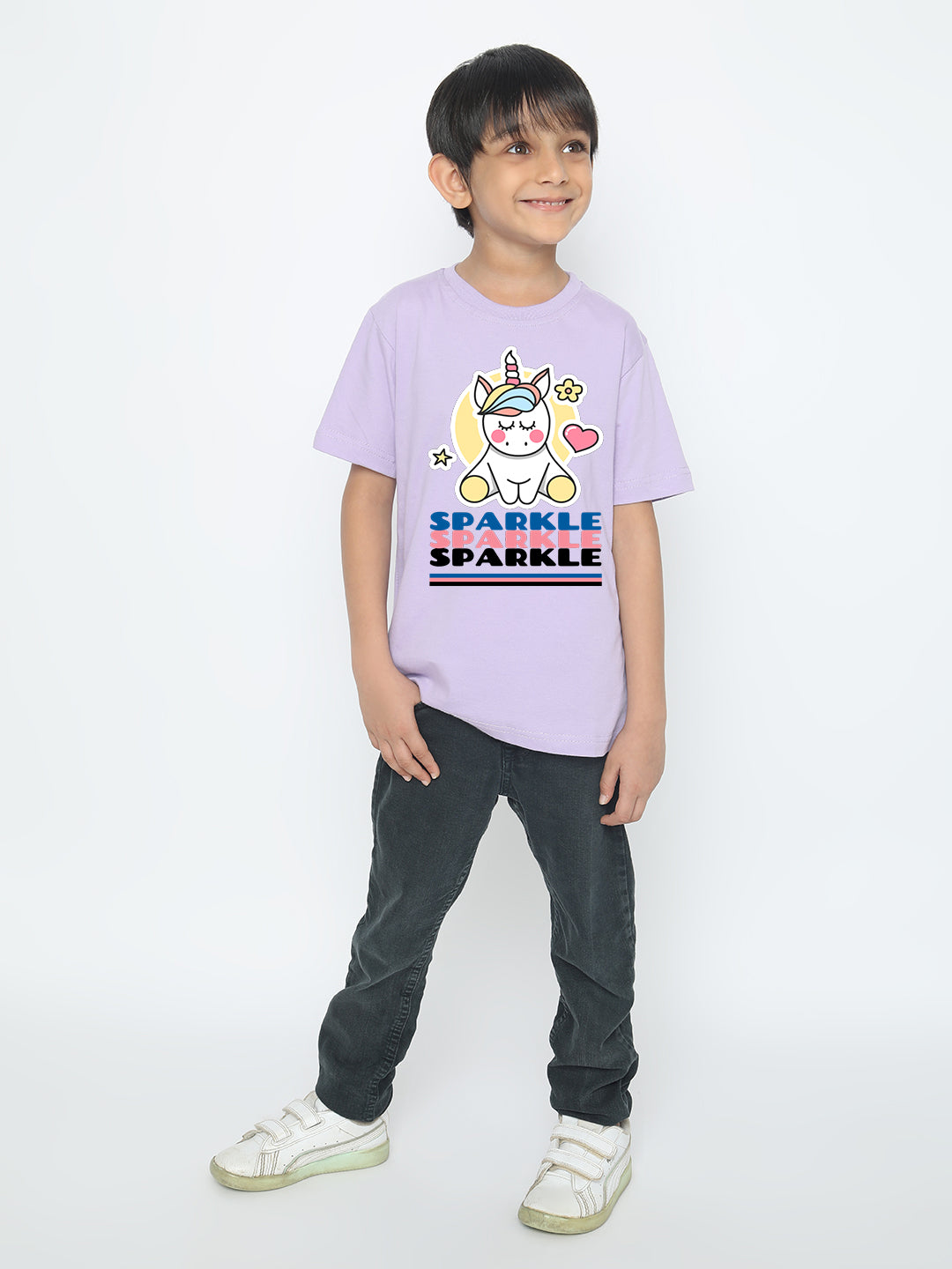 Kids Boys Unicorn Sparkle T-Shirt