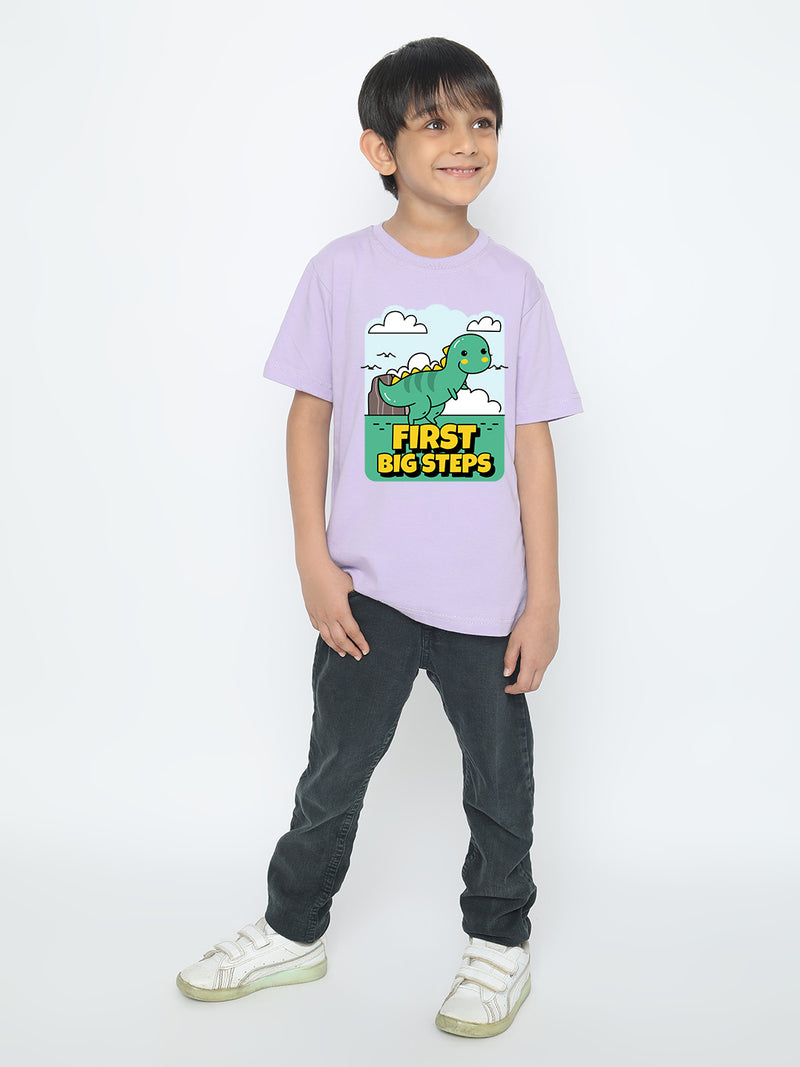 Kids Boys Dinosaur First Big Steps T-Shirt | Fun & Stylish Tee