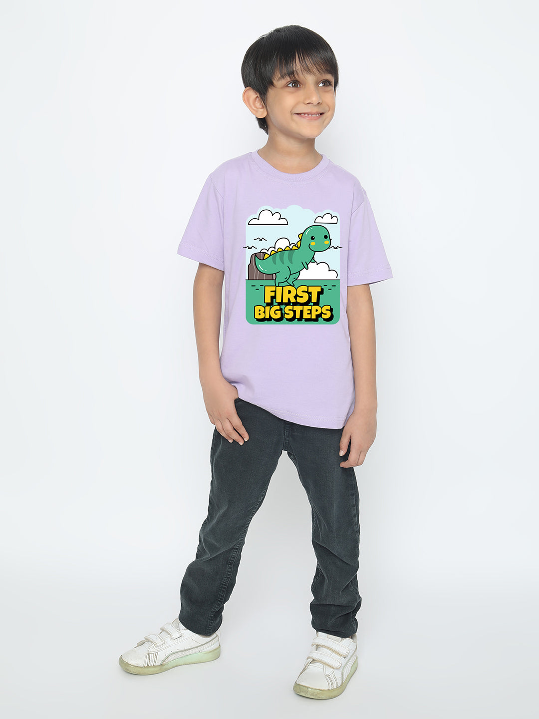 Kids Boys Dinosaur First Big Steps T-Shirt | Fun & Stylish Tee