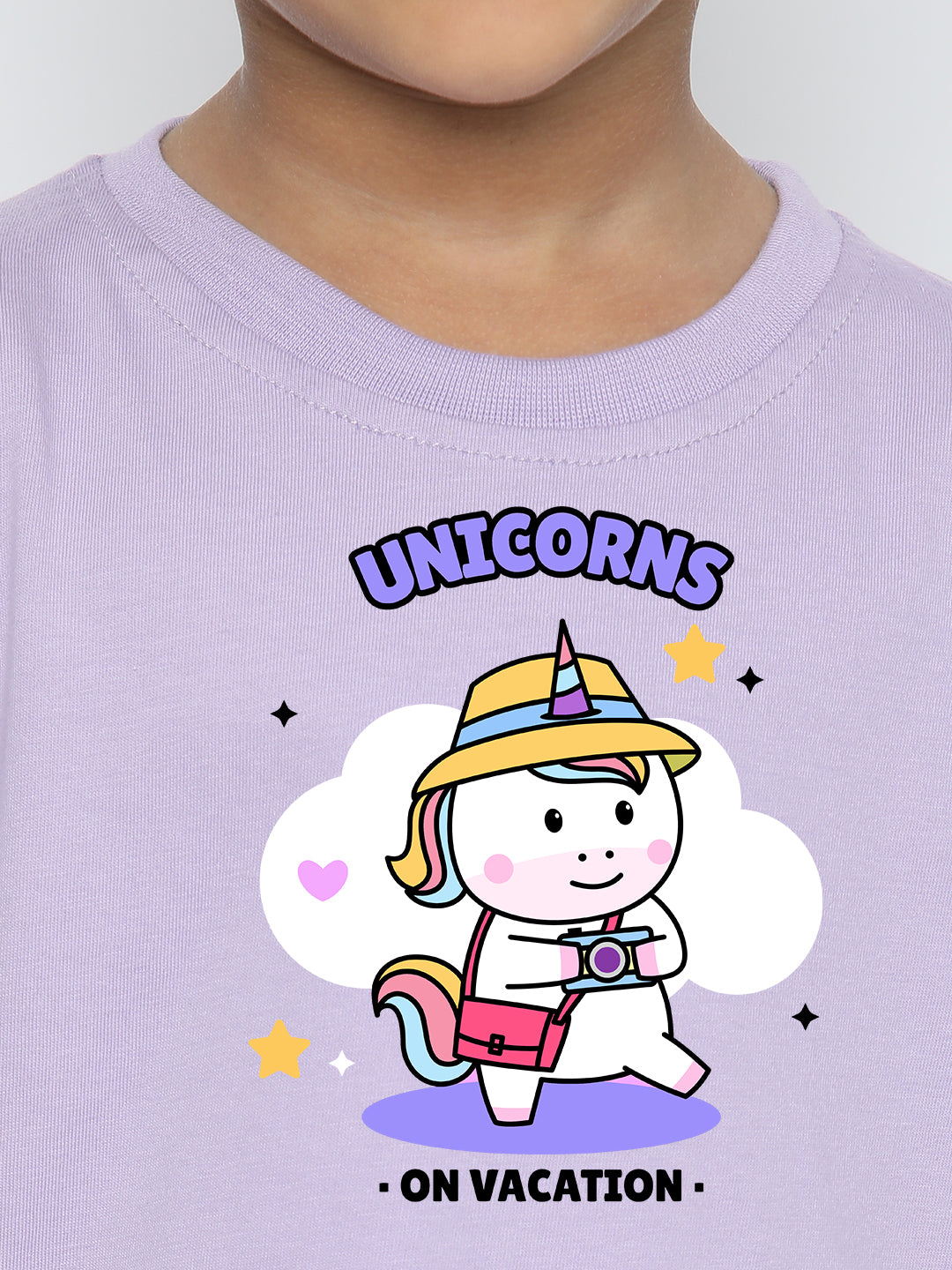 Kids Boys Unicorn on Vacation Trendy T-Shirt