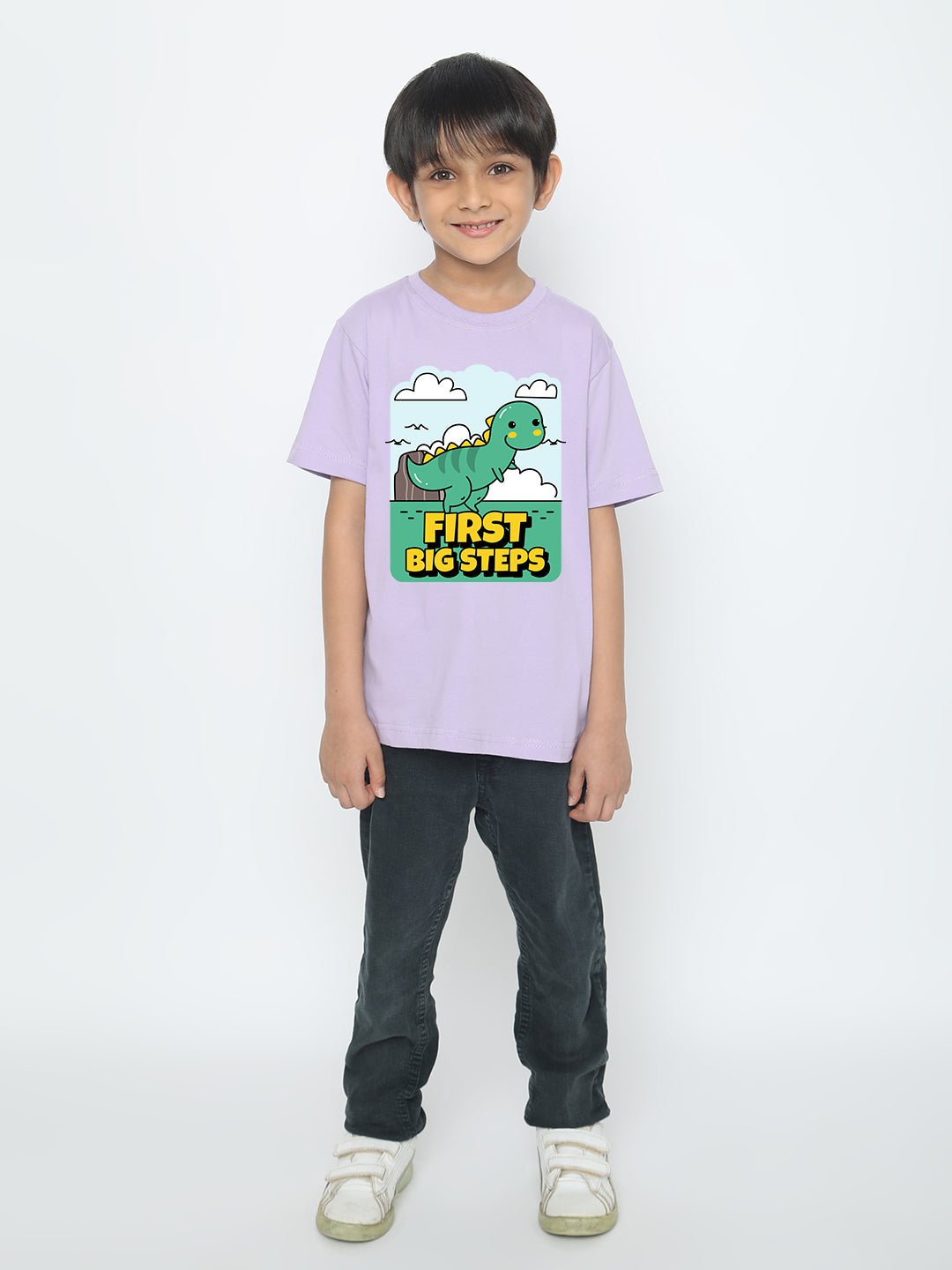 Kids Boys Dinosaur First Big Steps T-Shirt | Fun & Stylish Tee