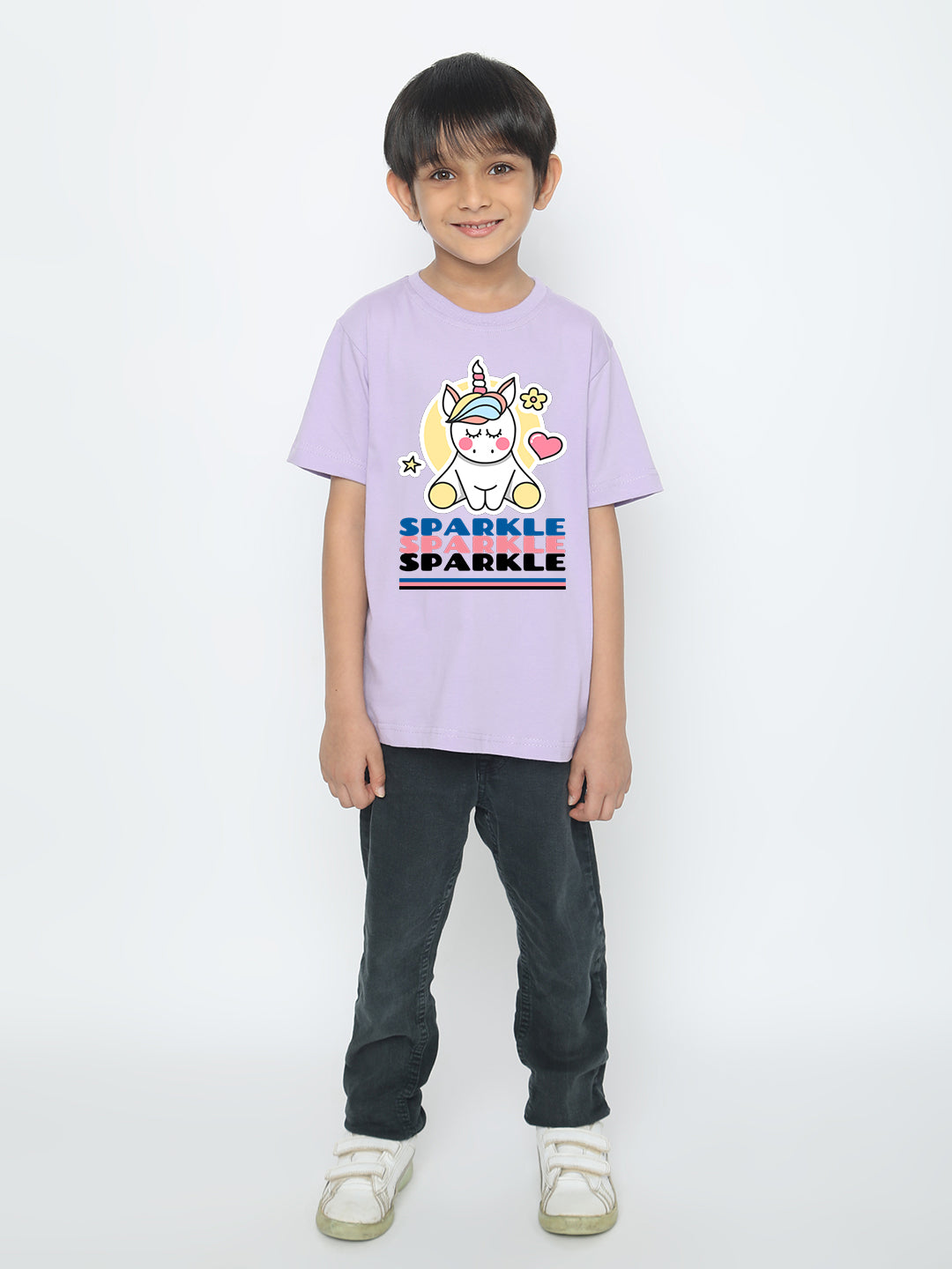 Kids Boys Unicorn Sparkle T-Shirt