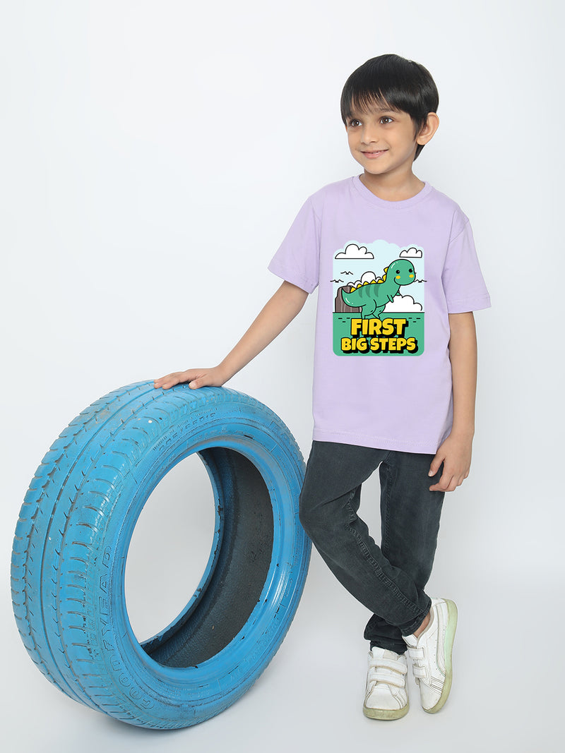Kids Boys Dinosaur First Big Steps T-Shirt | Fun & Stylish Tee
